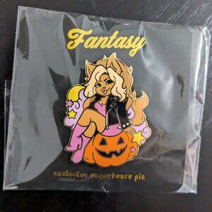 Fantasy Halloween Wolfgirl Hard Enamel Pin